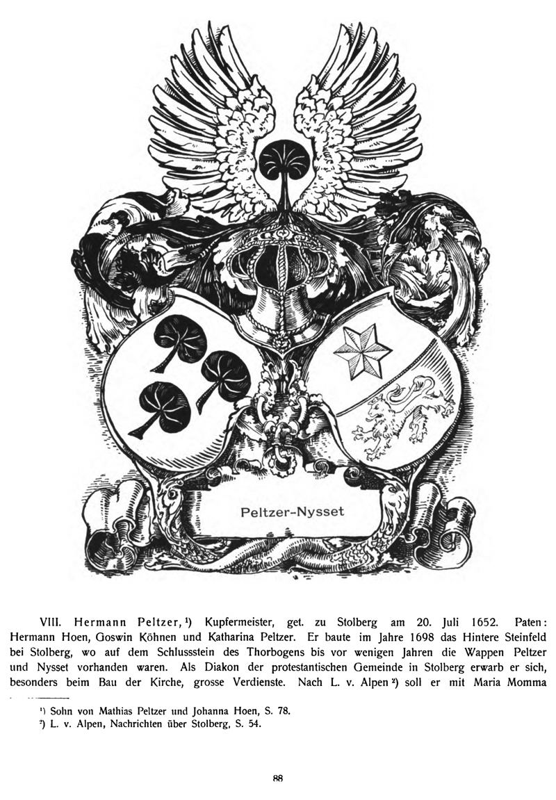 Peltzer-Nysset Coat of Arms